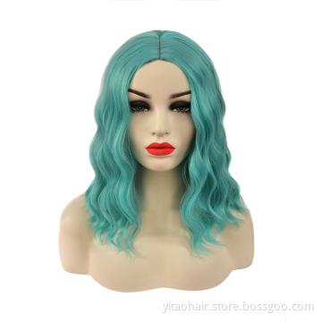 ZYR Long Wavy Synthetic Lace Front Wig Glueless Purple High Temperature Heat Resistant Fiber Hair Wigs for Women Light Swiss HEN